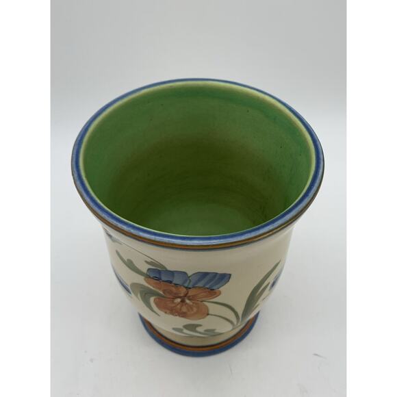 Weller Bonito 1927-33 Art Pottery Hand Painted Floral Bulbous Vase Artist Signed - Picture 3 of 7